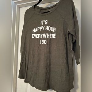 NWT Torrid heather green 3/4 sleeve tee sz 0